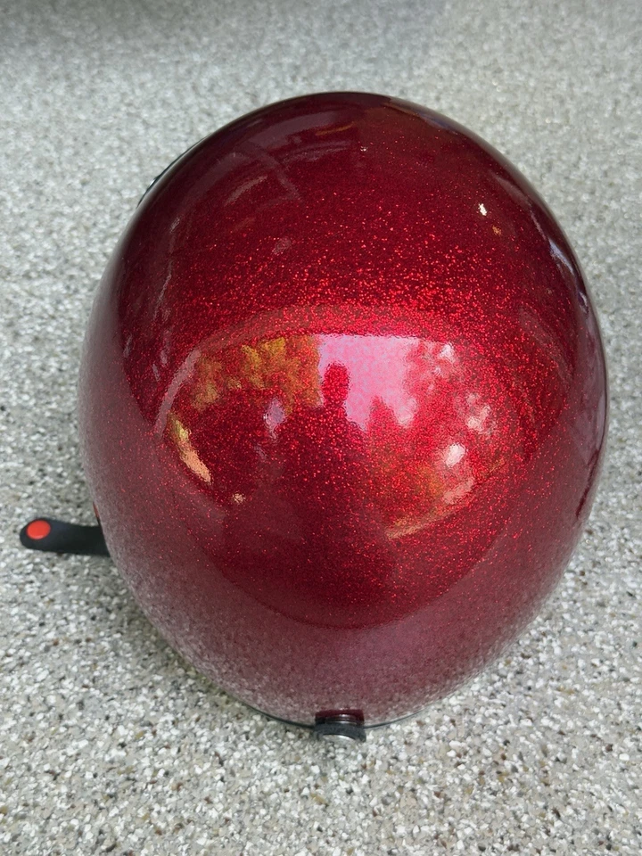 Torc T50 T-50 Open Face HiFi Helmet W/ Visor Great Red Sparkle Size Small - Image 3 of 4