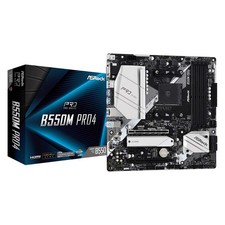 ASRock B550M Pro4 AMD AM4 Socket Motherboard, Micro-ATX DDR4 M2 LAN HDMI