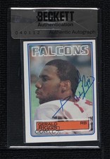 BAS 1983 Topps Gerald Riggs #25 Seal of Authenticity Auto ur8