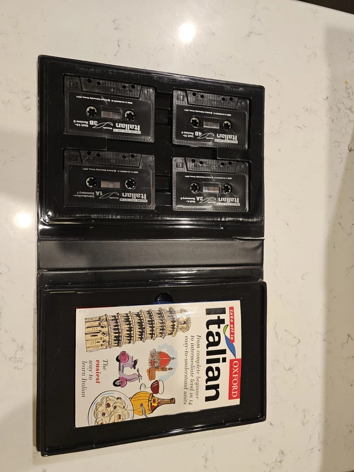 Vintage Oxford Learn Italian 4 Cassette Tapes Text Book Complete Set - Image 3 of 4
