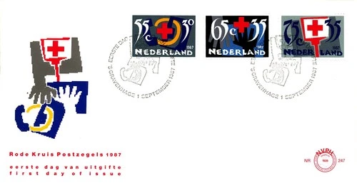 RED CROSS HEALTH MEDICINE 1987 NETHERLANDS FDC