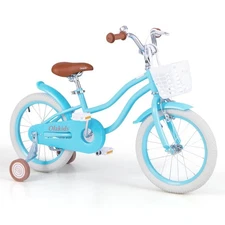 Kids Bike, 12 14 16 18 Inch Toddlers Bike with Training Wheels Basket Safety ...