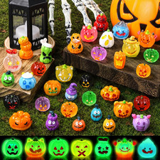 35 Pcs Halloween Mini Pumpkin Figures Cute Halloween Decorations  Tiny Resin Pu