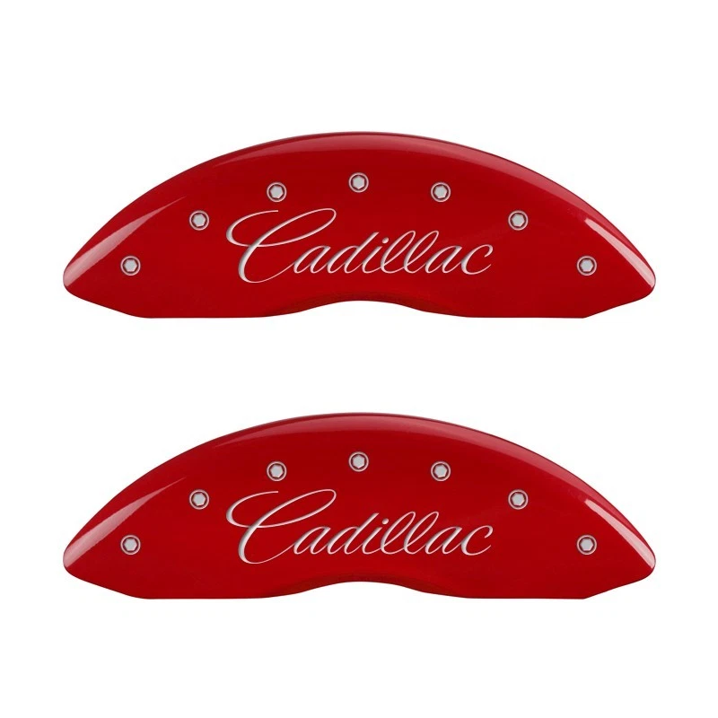 Cubiertas de pinza de disco de freno MGP rojas delanteras + traseras "Cadillac CTS 4" J55 2008-2013 Foto 2 de 4
