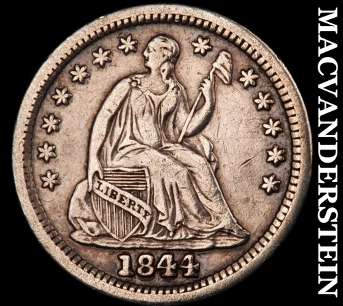 1844 Seated Liberty Half Dime- FS-301 RPD  Semi-Key  Extra Fine  #i4269