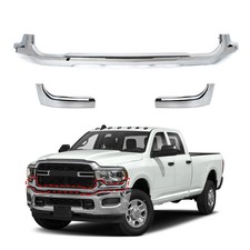 Chrome Front Lower Grille Trim Headlight Molding Fit For 2019-2024 RAM 2500 3500
