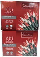Celebrations 100 Light Indoor / Outdoor Red / Clear Mini Light String-20 Ft