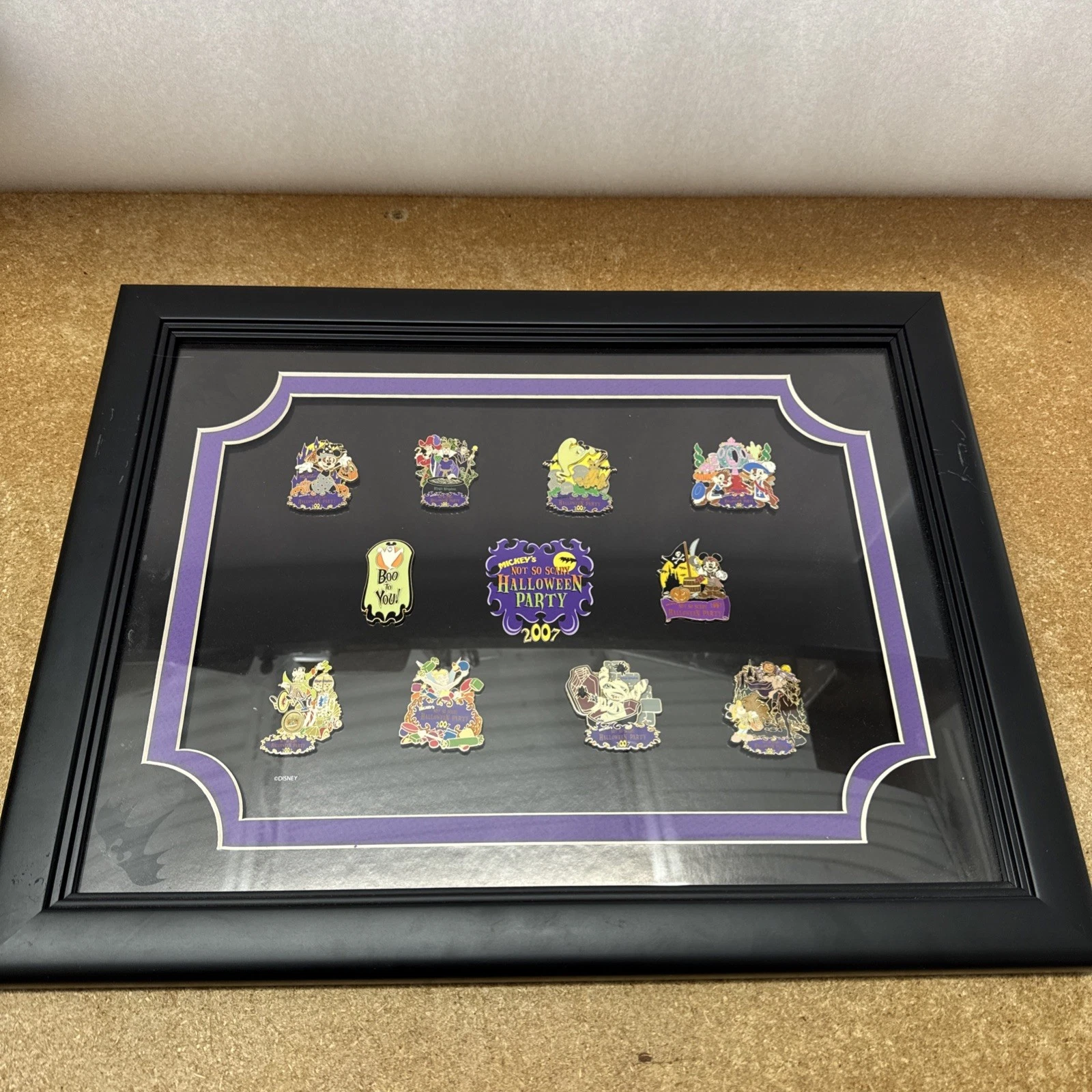 Disney MNSSHP Mickeys Not So Scary Halloween Party 2007 Framed Pin Set LE 300