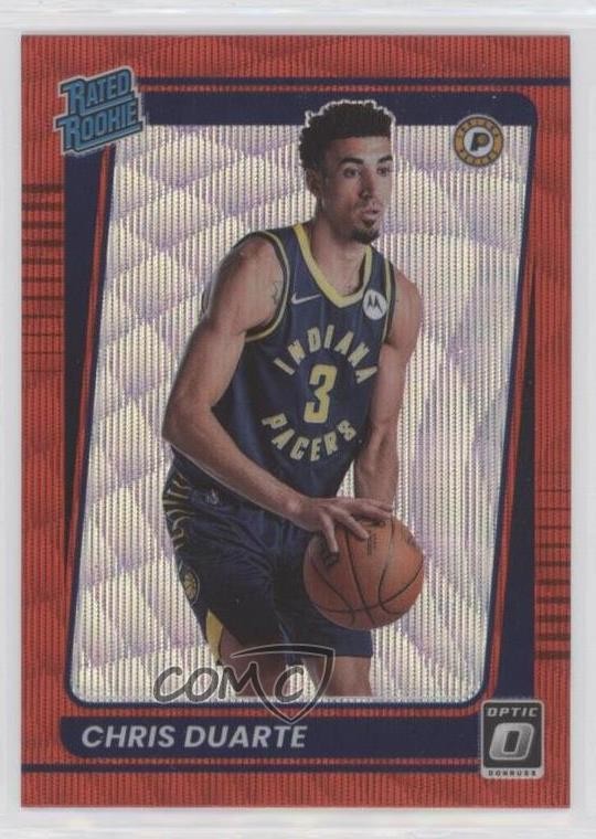 2021 Panini Donruss Optic Rated Red Wave Prizm Chris Duarte #173 Rookie RC 5i2