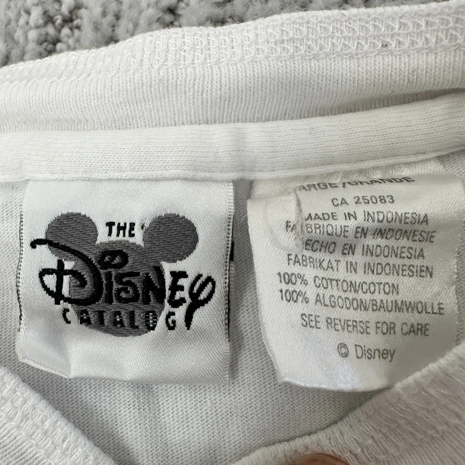 Catálogo Disney De Colección Hockey Manga Larga Henley Juvenil Grande Blanco Mickey Mouse Foto 4 de 4