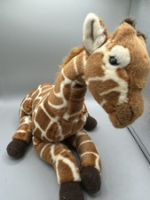 FAO Schwarz 16  Sitting Giraffe Plush Stuffed Animal Toy Realistic