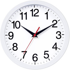 Wall Clock Modern 8 Inch Battery Operated Silent Non Ticking Small Analog Clock