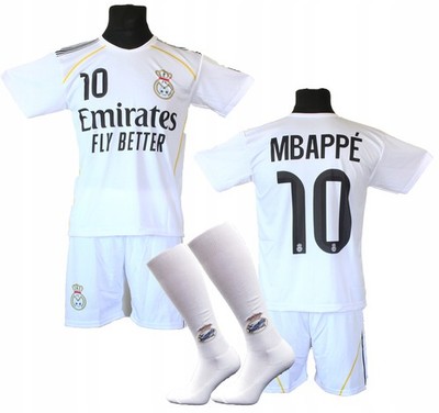 Weißes MBAPPE-Fußballtrikot + Socken - BG 128