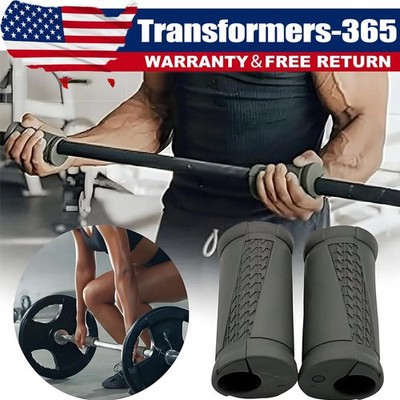 Angled Barbell Grips, Ergonomic Rotating Handles for Weightlifting, Reduce Joint