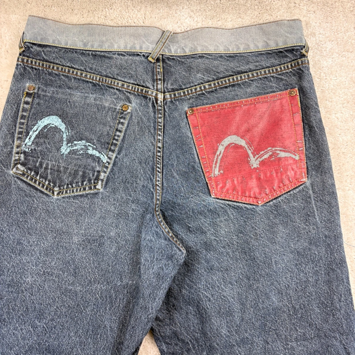 EVISU Regular Size 38 Size Jeans for Men in 32 Inseam for sale | eBay
