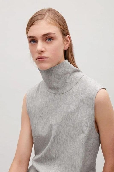 Women COS Vest Grey Viscose L