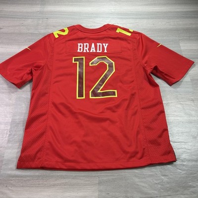 Nike AFC Pro Bowl 12 Tom Brady Jersey Mens XL Red NFL Football On