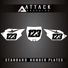 Attack Graphics Number Plate Backgrounds For Yamaha YZ450F 2014