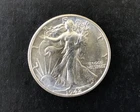 1942 S Walking Liberty Half  Dollar, Unc, 90% Silver, May be Low-Mid Mint State