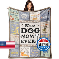 XALAZY Dog Mom Gifts Blanket 60x80 Best Dog Lovers Gifts for Women