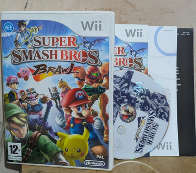 Super Smash Bros. Brawl (Nintendo Wii, 2008) UK PAL mit Handbuch/Anleitung