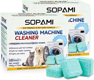 #ad Washing Machine Cleaner Tablets 24 Pack 12 Month Supply for He Top Front Load $35.99