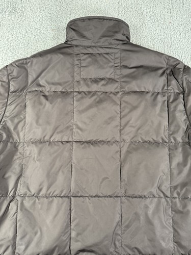 Polo Ralph Lauren Jacket Mens XL Black Brown Down Puffer Snap Front Quilted Warm - Picture 16 of 17