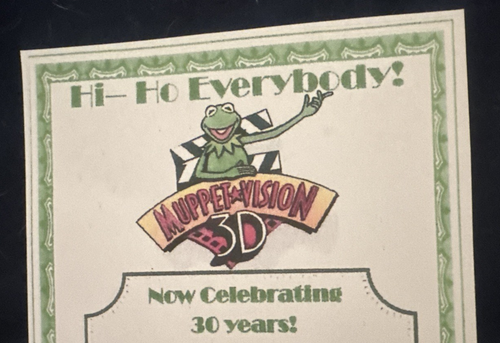 Muppet Vision 3D - Wir feiern 30 Jahre! Cast Einladungskarte - SELTEN 16. Mai 2020 - Bild 5 von 5