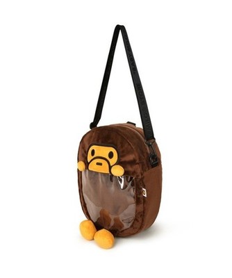 A BATHING APE BABY MILO SMALL CROSS BAG Brown AM20190337 Japan New