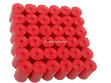 800 DOG PET WASTE POOP BAGS RED CORELESS WITH FREE RED DISPENSER