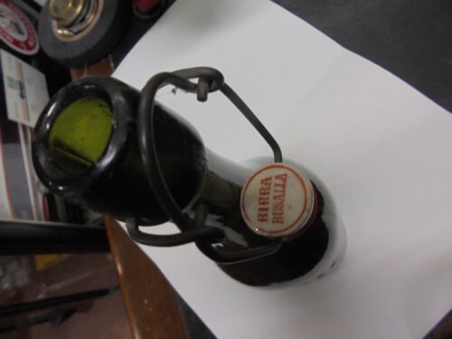 Antica bottiglia vetro birra Busalla Genova tappo ceramica 1 litro no Cervisia - Foto 6 di 7