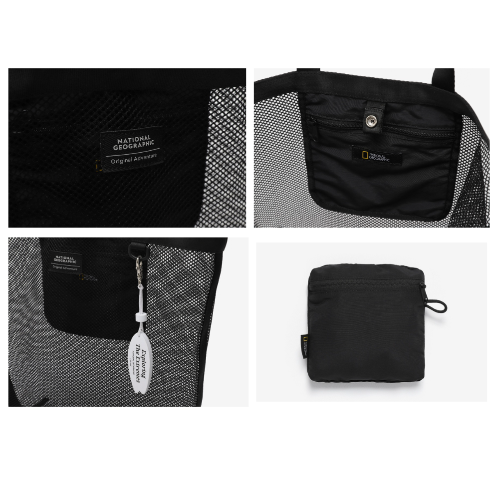 ◆NATIONAL GEOGRAPHIC◆ N233ATO550 Travel Tote Bag BLACK N23 Quilted Tote Bag - BLACK