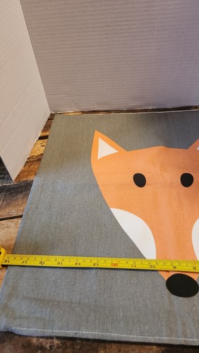 2 Pillow Covers For Baby/Toddler Nursery 1 Fox 1 Numbers Orange, Gray And White - Picture 11 of 12