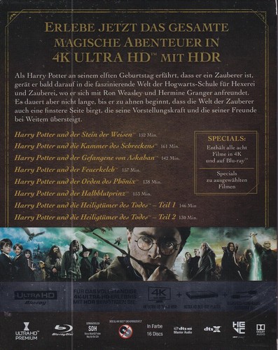 Harry Potter (Complete Collection 8 Filme | UHD BD + BD) | 8 Filme, 4K | neu - Bild 2 von 5