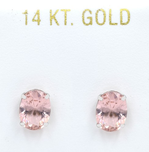 ORECCHINI A PERNO MORGANITE ORIGINALI 2,76 Cts ORO BIANCO MASSICCIO 14K - Valutazione gratuita