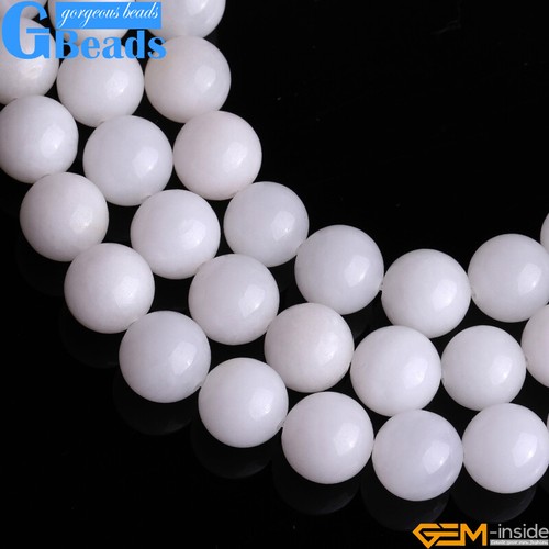 Wholesale White Jade Beads 15" Strand - 4-8mm Round Natural Jewelry Making - Picture 33 of 40