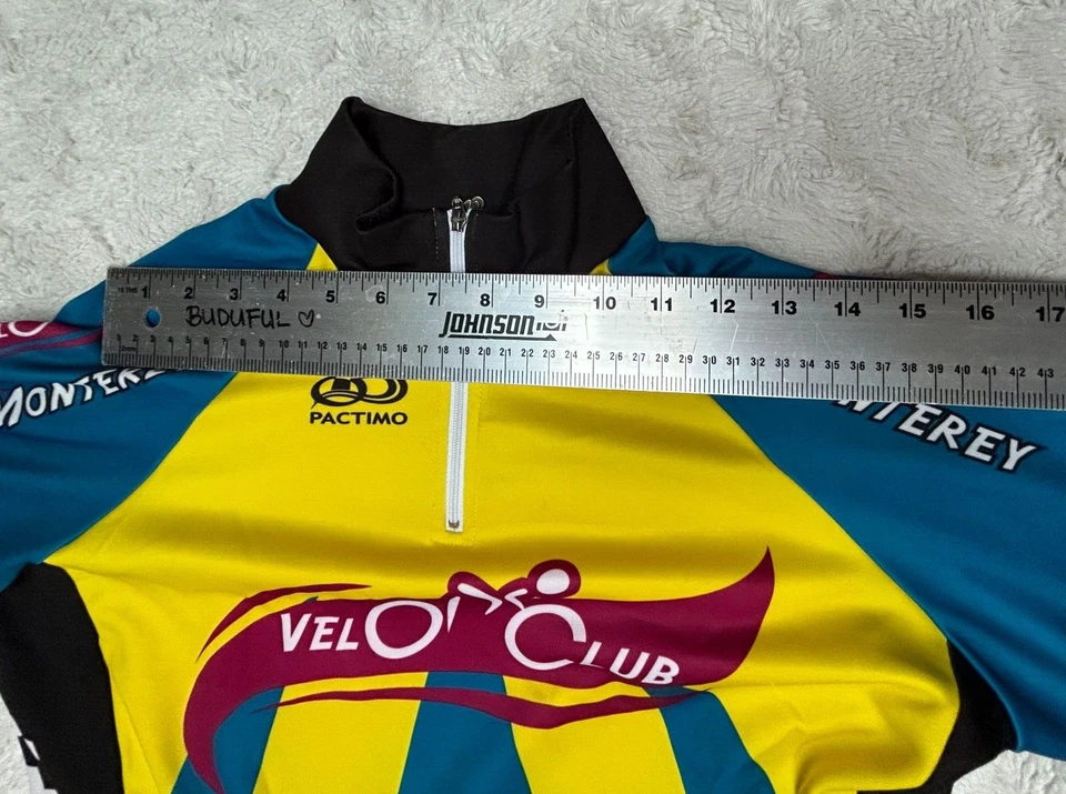 Camiseta masculina manga longa Pactimo Sports Velo Club Monterey média 1/4 zíper ciclismo - Imagem 4 de 4