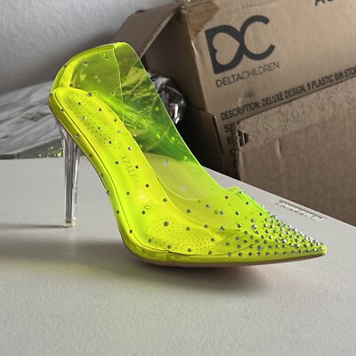 Azalea Wang Neon Yellow/ Lime Heels Pumps Stilettos — Size