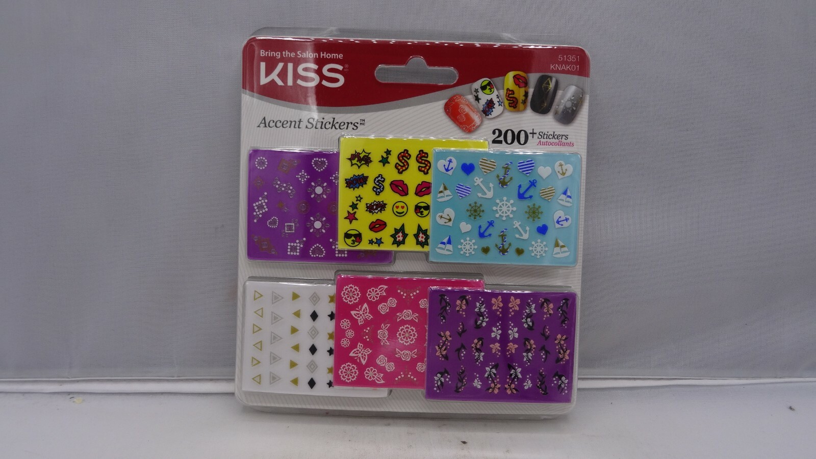 Наклейки с акцентом Поцелуй, Дизайн ногтей, KNAK01-V