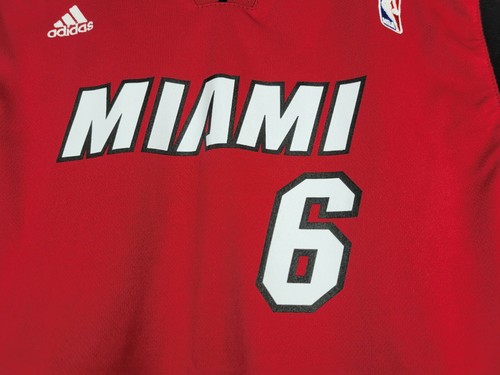 Camiseta deportiva de baloncesto LeBron James #6 Miami Heat NBA Adidas 2013 juvenil talla XL - Imagen 6 de 13