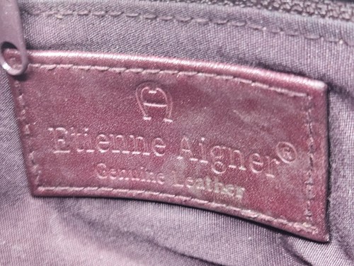 Vintage Etienne Aigner Handbag Burgundy Red Flap Over Saddle Bag Purse Organizer - Picture 12 of 12