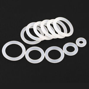 Thick 4.0mm Food Grade White O-Ring Silicone Rubber Sealing Washers OD 12mm-80mm
