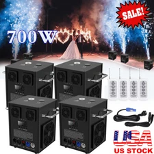 4X 700W Cold Spark Machine w/ Case DMX Stage Firework Outdoor Wedding Party