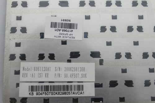 HP dv2000 Compaq v3000 US+Korean Keyboard 417068-AD1 K061130A1 Korea :Very Clean - Picture 3 of 3