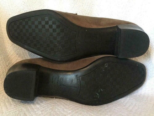 Munro American Marrón Gamuza Tacón Caballo Mocasín Zapatos Mujer 7 M Delantal Informal - Imagen 10 de 10