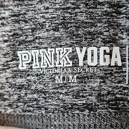 PINK Yoga Leggings Victoria Secret Women M Gray Blue Triangles Aztec Athleisure - Picture 3 of 18