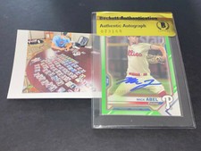 Mick Abel Phillies Auto SIGNED 2021 BOWMAN Neon Green BASE BECKETT BAS --