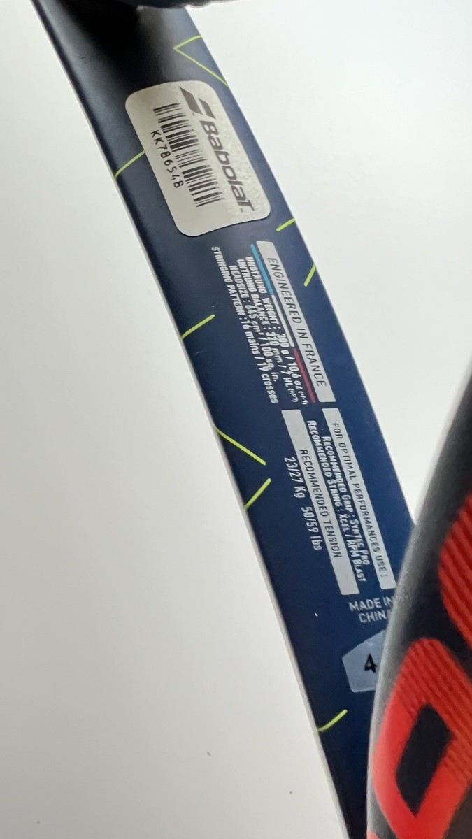 2017 Babolat Pure Aero French Open 100 Nadal Grip 4 1/2