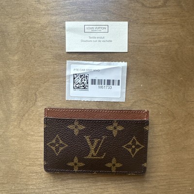 Authentic Louis Vuitton Monogram Card Case M61733 for sale online  