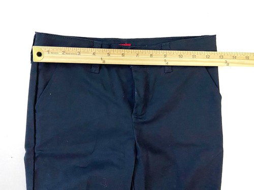DICKIES Big Girls' Adjustable Waist Stretch Flat Front Pant, Dark Navy, 10 R - Picture 6 of 9
